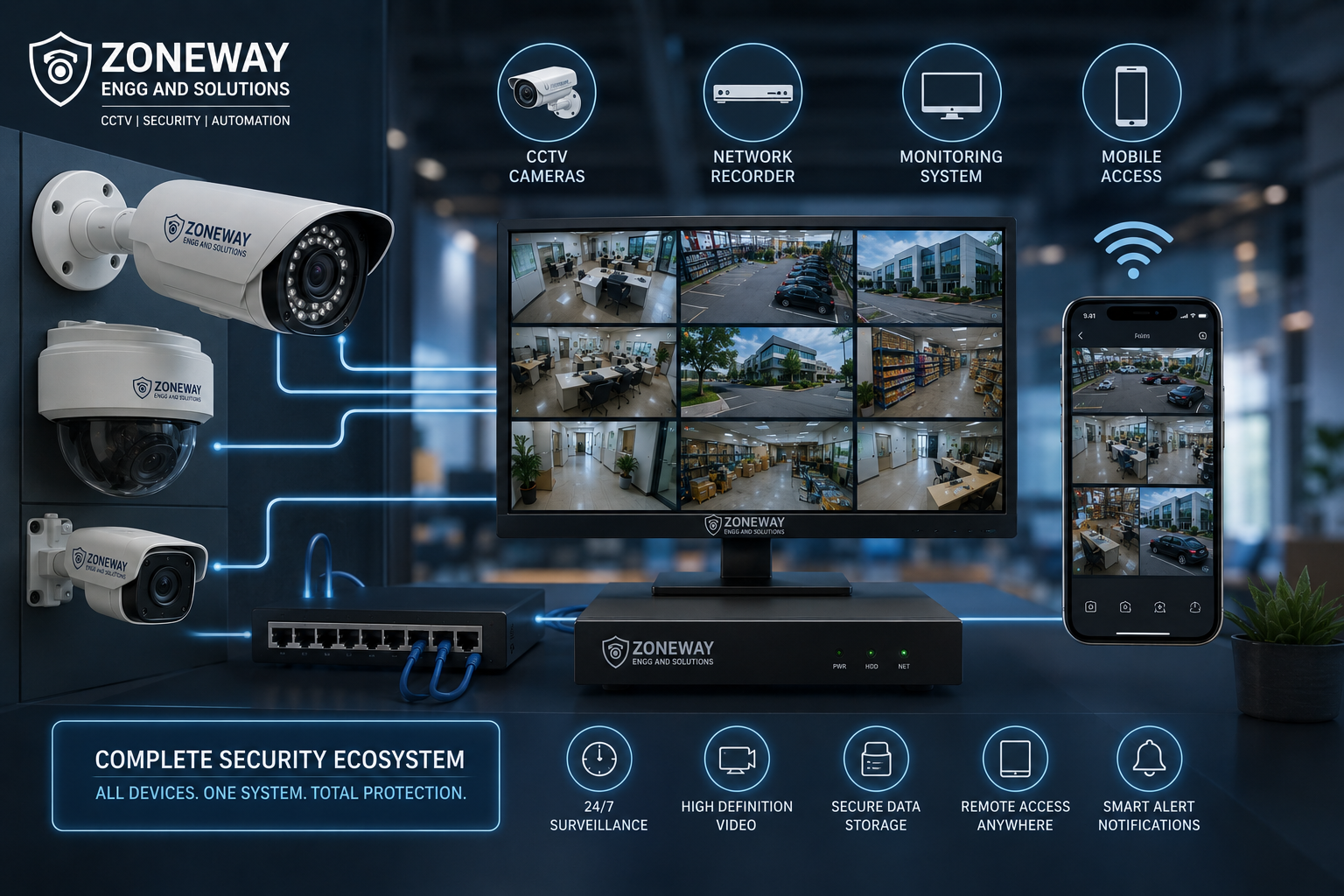 Complete CCTV security ecosystem